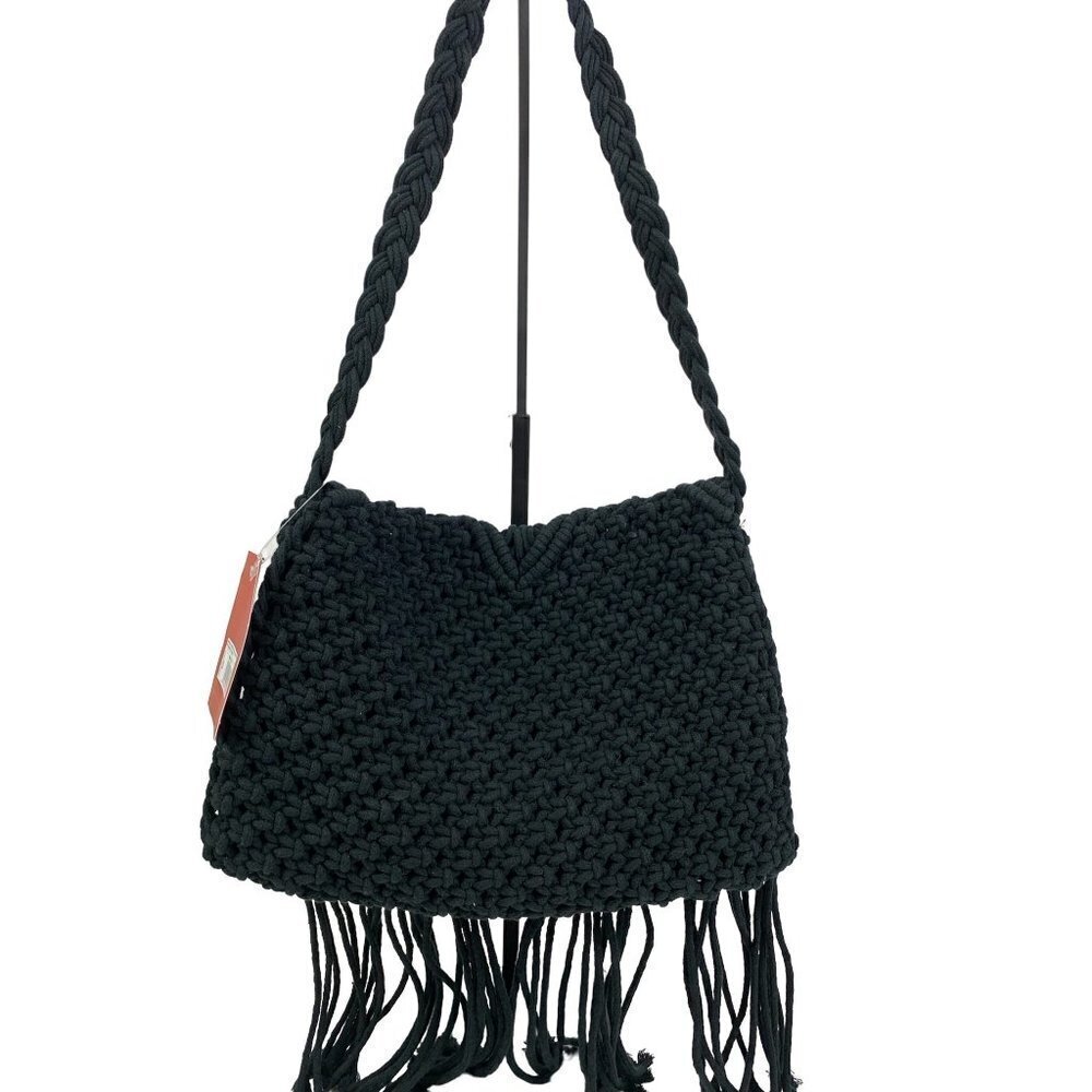 Mossimo Women's Black Crocheted Purse - Picture 2 of 7